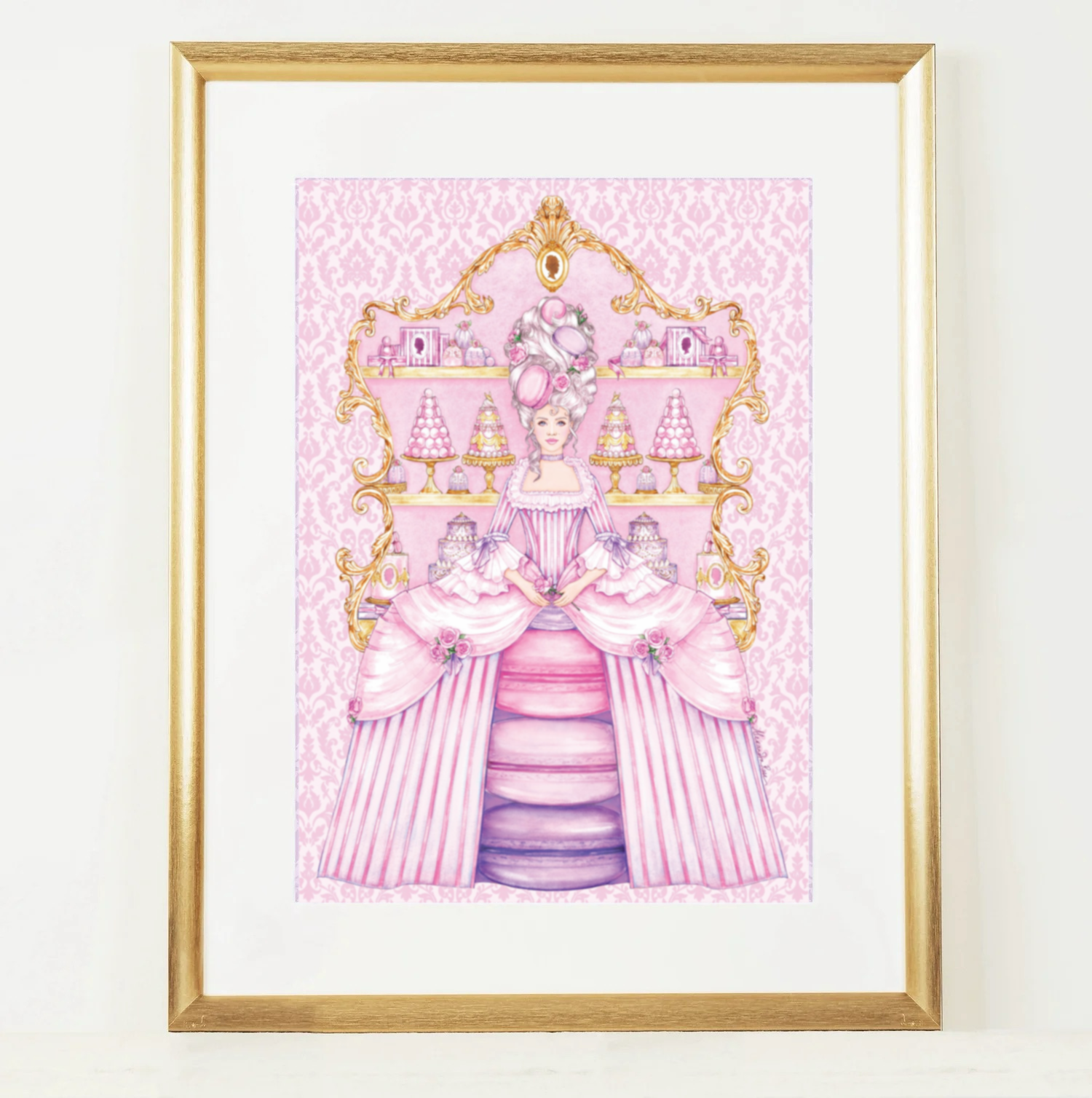 Madame Macaron Pink Print (A4)