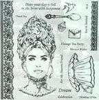 Marietta Craft/Printing Stamp Set - Ladies Vintage Tea Party
