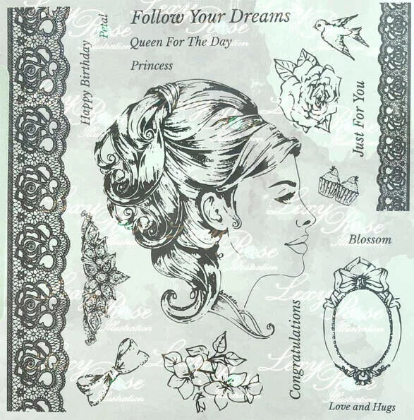 Grace Craft/Printing Stamp Set - Ladies Vintage Tea Party