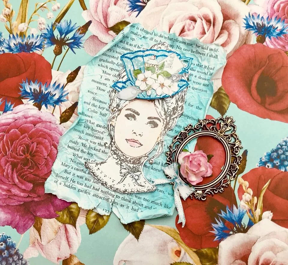 Marietta Craft/Printing Stamp Set - Ladies Vintage Tea Party