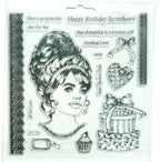 Gabrielle Craft/Printing Stamp Set - Ladies Vintage Tea Party