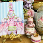 Madame Macaron Blue Greeting Card (5”x 7”)