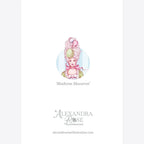 Madame Macaron Blue Greeting Card (5”x 7”)