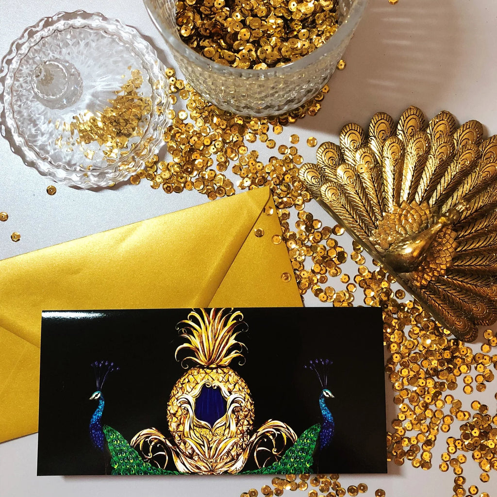 Pineapple Carriage Greeting Card (DL Size)
