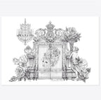 Dreaming of Versailles B&W Giclée Art Print (A4)