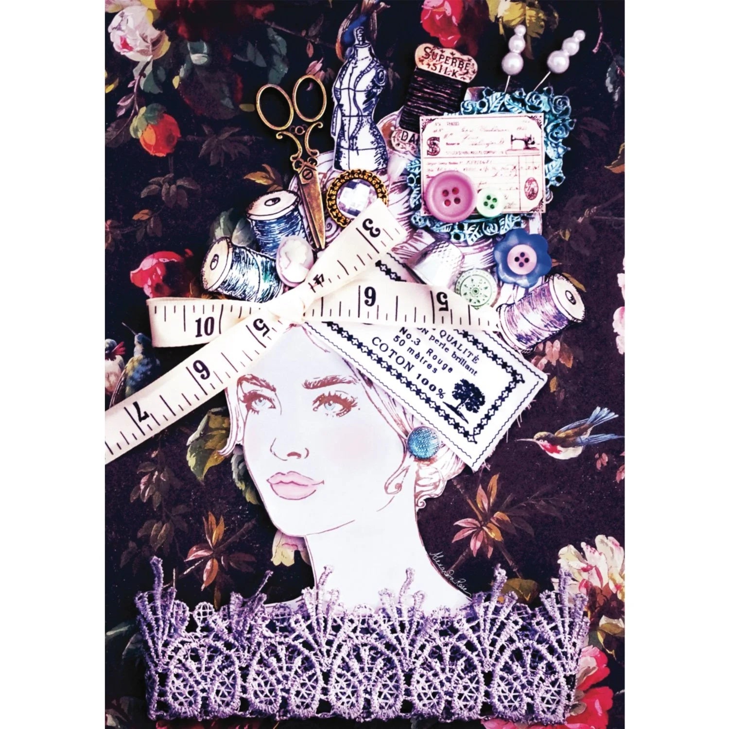 The Sewing Beehive Print (A4)
