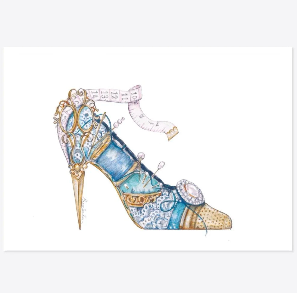 Seamstress Shoe Giclée Art Print (A5)