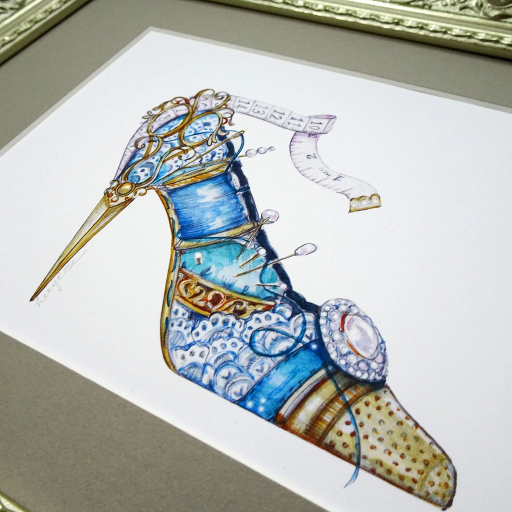 Seamstress Shoe Giclée Art Print (A5)