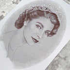 Queen Elizabeth II Portrait Giclée Art Print (A4)
