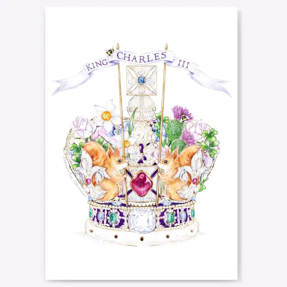 Coronation Crown Giclée Art Print (A5)