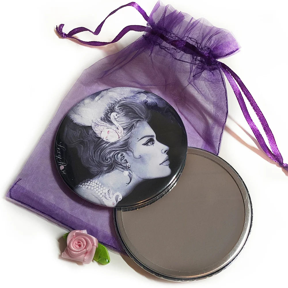 Swan Lady Pocket Mirror