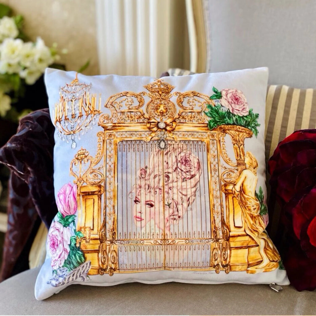 Dreaming of Versailles/ Marie Antoinette Double Sided Velvet Cushion