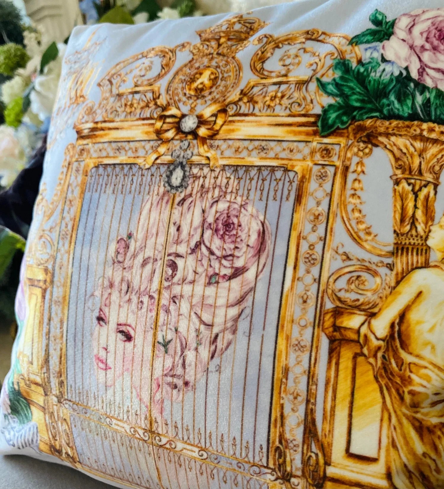 Dreaming of Versailles/ Marie Antoinette Double Sided Velvet Cushion