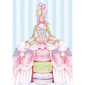 Madame Macaron Blue Greeting Card (5”x 7”)